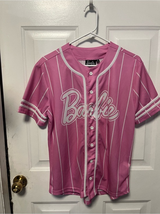 Barbie Tops - Barbie Pink Striped Baseball Tee for women size medium